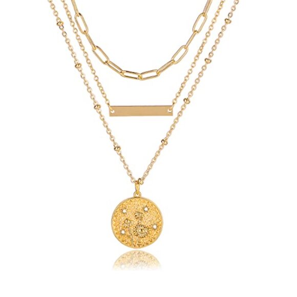 Anthropologie Jewelry - Layered Gold Chain Necklace Set